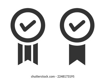Approval check graphic vector icons collection 