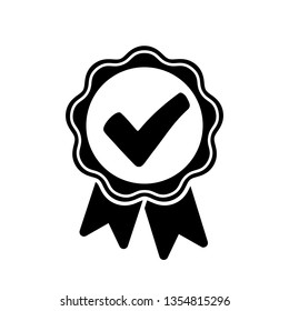 Approval check icon isolated, quality sign – vector