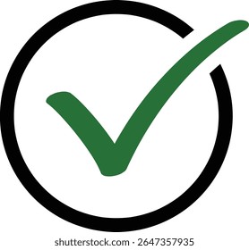 Approval check icon isolated vector