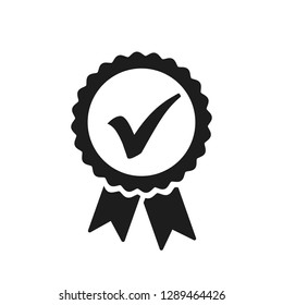 Approval check icon, quality sign – for stock vector
