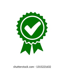 Approval check icon, quality sign – for stock vector