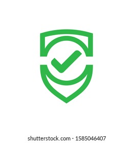 Approval check mark logo template vector icon design
