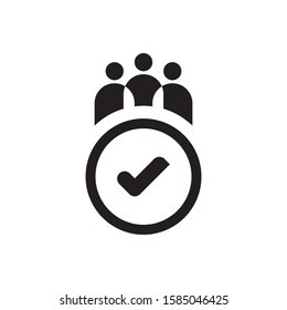 Approval check mark logo template vector icon design