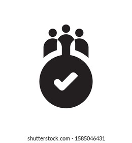 Approval check mark logo template vector icon design
