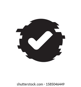 Approval check mark logo template vector icon design