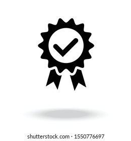 Approval check vector icon.win icon.