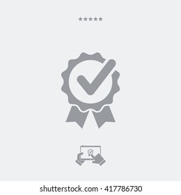 Approval check vector icon