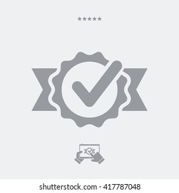 Approval check vector icon