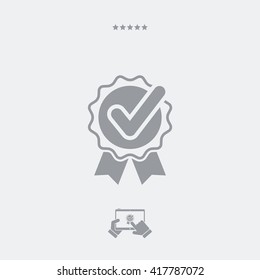 Approval check vector icon