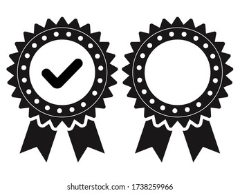 Approval check vector icon for apps or websites