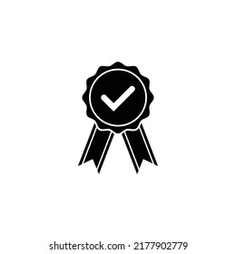 approval check vector icon flat design, isolated on a white background