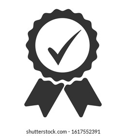 Approval check vector icon in trendy flat style isolated on white background