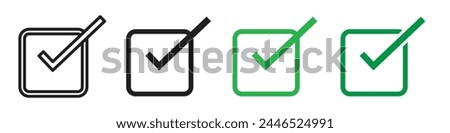 Approval Checkbox Icon Signifying Successful Selection and Affirmative Response