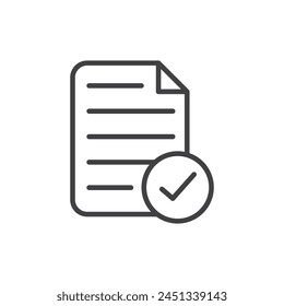 Approval and Document Acceptance Icons. Validated Contract and Authorized Paper Symbols.