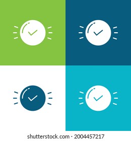 Approval Flat four color minimal icon set