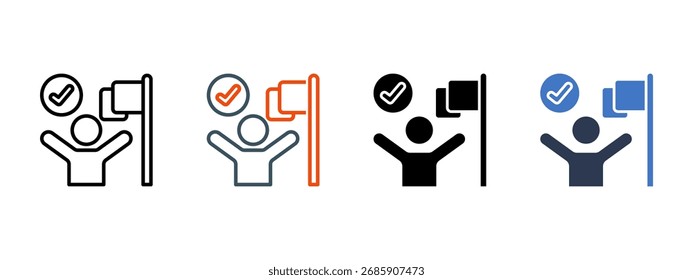 Approval Form multiple icon style vector illustration