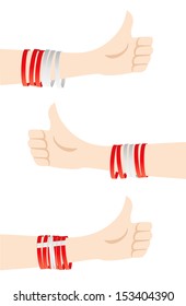 Approval gesture flag concept