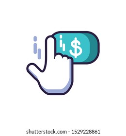 approval hands in white background vector illustration design