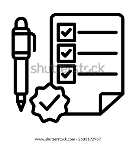 Approval Icon Element For Design And Vector
