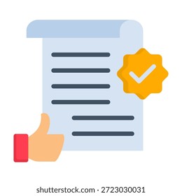 Icono de Aprobación Ilustración vectorial de estilo plano
