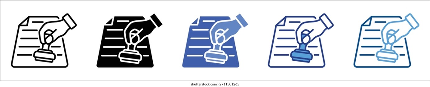 Approval Icon Set Multiple Style Collection