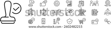 Approval icon set vector illustration. 