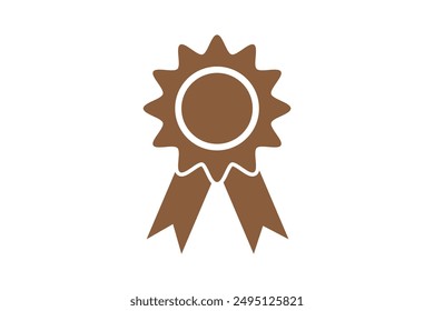 approval icon. star medal icon symbol vector on white background. editable
