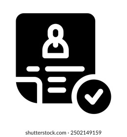 approval icon with style glyph