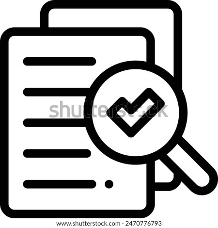 approval icon. Thin Linear Style Design Isolated On White Background