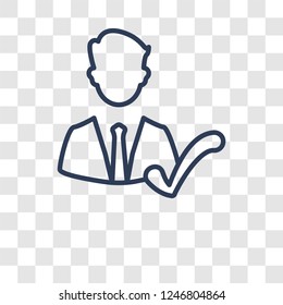 Approval icon. Trendy Approval logo concept on transparent background from Startup Strategy and Success collection