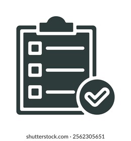 Approval Icon vector illustration. Simple fill style