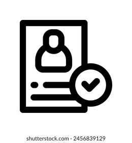 Genehmigung-Symbol. Vektorgrafik-Liniensymbol für Website, Handy, Präsentation und Logo-Design.