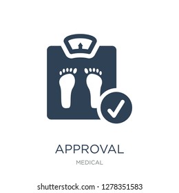 approval icon vector on white background, approval trendy filled icons from Medical collection, approval vector illustration