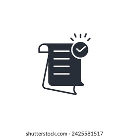 Approval icon. vector.Editable stroke.linear style sign for use web design,logo.Symbol illustration.