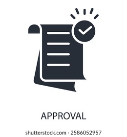 approval icon. vector.Editable stroke.linear style sign for use web design,logo.Symbol illustration.