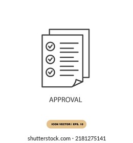 símbolos de aprobación elementos vectores para web infográfica