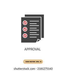 approval icons  symbol vector elements for infographic web