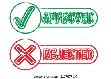 
Approval label for a document or content.