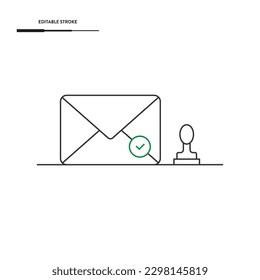 Approval Letter Icon Vector Design.