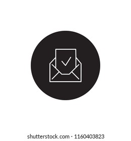 Approval letter vector icon