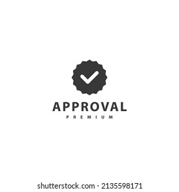 Approval logo icon sign symbol design. vector illustration template isolated