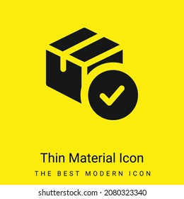 Approval minimal bright yellow material icon