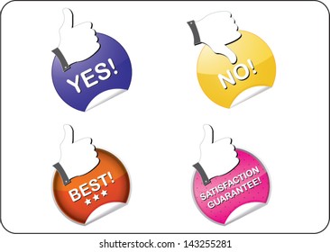 approval paper web icon set on white background  