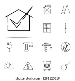 approval of the plan at home icon. construction icons universal set for web and mobile
