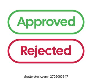 Approval and Rejection Buttons – Decision UI Icons