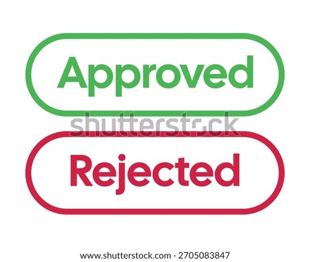 Approval and Rejection Buttons – Decision UI Icons
