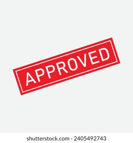 Approval rubber stamp icon vector flat style logo template