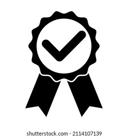 Signo de aprobación. Vector de icono aprobado. Calidad premium, símbolo de garantía de calidad. Tarjeta de garantía.