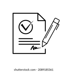 Approval and Signature icon vector. EPS 10.