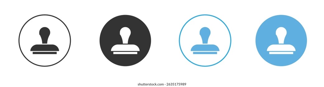 Approval stamp icon Editable flat style, illustration icons